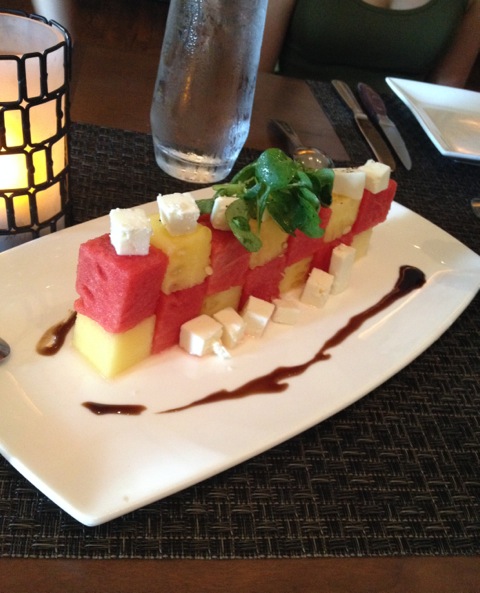 Watermelon & Feta appetizer at Grain Dallas via dallasfoodnerd.com