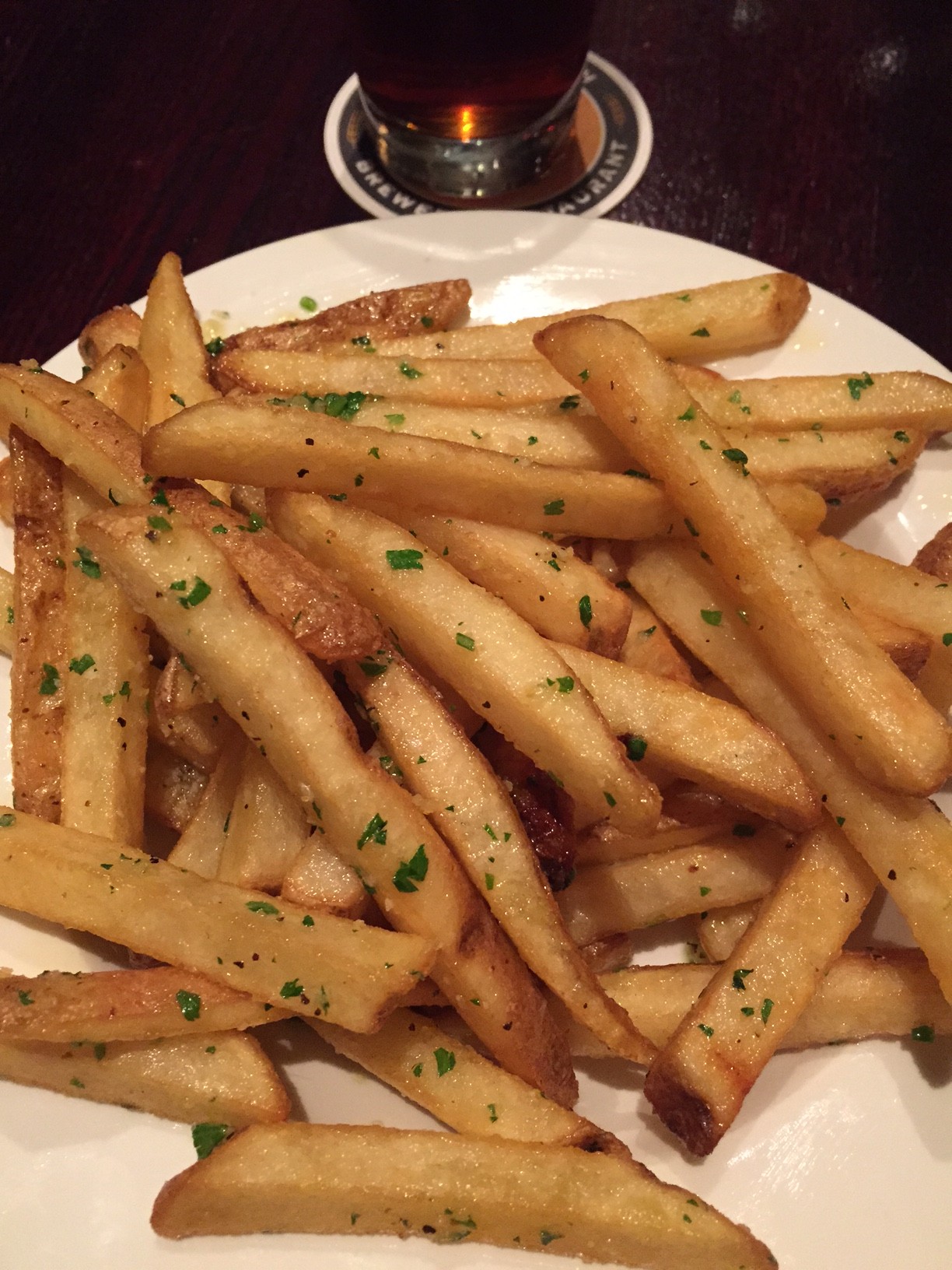garlic fries at gordon biersch Dallas Food Nerd