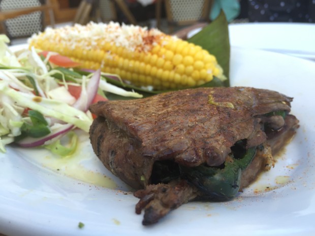 La Comida Addison :: Arrachera Steak with Elote  via dallasfoodnerd.com